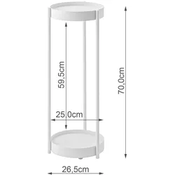Yamazaki Tower Pflanzen-Ständer Beistelltisch Metall weiß