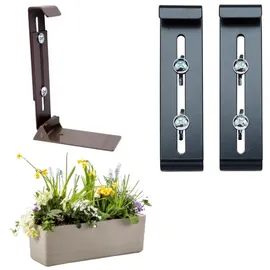 GarPet FixPot Blumenkastenhalterung Fensterbank 2er Set anthrazit
