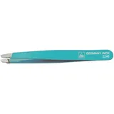 Erbe schräg, aquamarin, 9,5 cm Pinzette Hellblau
