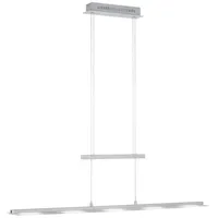 SellTec LED Pendelleuchte LED Pendellampe LINEAR 100cm, Farbtemperatursteuerung warmweiß bis kaltweiß (CCT),dimmbar und schaltbar über Sensordimmer, Memory-Funktion, 5x LED-Board/ 4 Watt, 2700-3800-5000 Kelvin, höhenverstellbar, CCT-Steuerung, dimmbar, warmweiß silberfarben