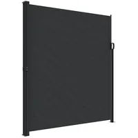 vidaXL Seitenmarkise Ausziehbar Schwarz 220x300 cm