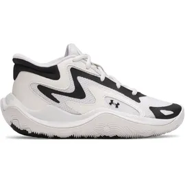 Under Armour Jet ́25 Basketballschuhe Kinder 100 - white/black/black 39