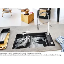 Franke KUBUS 2 KNG 110-62 links Einbauspüle Onyx 760 x 460 mm Handbetätigung