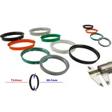 WamSter® 4 Zentrierringe 72,6mm - 66,1mm Höhe 6mm extra dünn