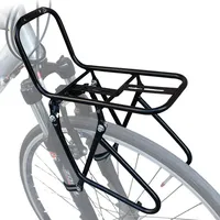 Fahrrad Gepäckträger Vorne | Vorderrad-Fahrradträger | Aluminiumlegierung Mountain Road Fahrrad-Gepäckträgerständer Kann Gepäckträgertasche/Fahrradkorb/Zelt/Schlafsack tragen