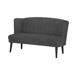 switch Küchensofa  Samt Rina , schwarz , Maße (cm): B: 156 H: 92 T: 76