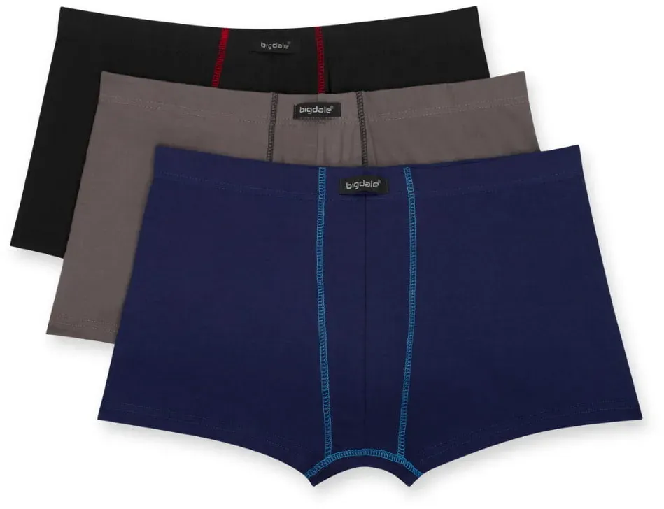 Bigdale - 3er Pack Retroshorts - Übergrößen bis 10XL - Black/Navy/Grey / 20 / 8XL