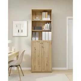 Forte Regalelement FORTE "Trevone", braun (artisan eiche), B:73,7cm H:223,1cm T:34,8cm, Holzwerkstoff, Regale, B/H/T 73,7/223,1/34,8 Türen optional bestellbar