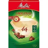 80 x Filtertüten/Kaffeefilter "Melitta Original 1x4 (Grösse 4)" (Naturbraun / 3 Aromazonen-Filter)