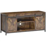 Homcom Tv-Schrank,, Braun Holzwerkstoff, Nachbildung, 40x54x120 cm, Wohnzimmer, Wohnwände, Lowboards, Lowboards stehend