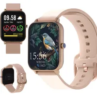 Forever ForeVigo 3 SW-320 BT 1,7 Zoll Metallgehäuse roségold Silikonarmband rosa M