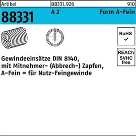 AMECOIL Gewindeeinsatz R 88331 FormA-Fein M20x1,5x40 A 2 10 Stück