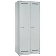 BISLEY Garderobenschrank Metall 80 x 50 x 185 cm Hellgrau 2 Abteile