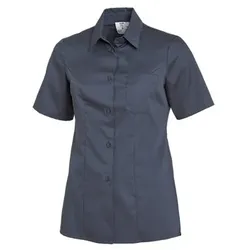 Bluse Damen Kurzarm dunkelgrau 10/2496/43, Größe 42 - dunkelgrau - 42