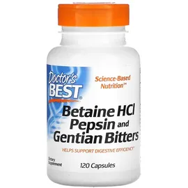 Doctor's Best Betaine HCL Pepsin & Gentian Bitters Kapseln 120 St.