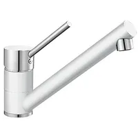 BLANCO ANTAS Küchenarmatur / Einhebelmischer SILGRANIT-Look in Silgranitweiß-Chrom mit schwenkbarem Auslauf / Niederdruck