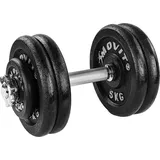 MOVIT Kurzhantel Set Gusseisen Kurzhantel 25 kg schwarz/silber