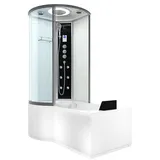 AcquaVapore Kombination Badewanne Dusche K55-R03-EC Duschtempel 100x170