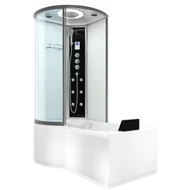 AcquaVapore Kombination Badewanne Dusche K55-R03-EC Duschtempel 100x170