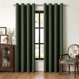 MIULEE Verdunklungsvorhänge Thermo Blickdicht Ösen 2er Set 140x245cm Grün