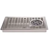 ich-zapfe Tropfblech Abtropfschale Edelstahl 430x245x30 mm mit Gläserdusche