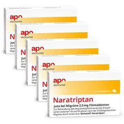 Naratriptan 2,5 mg Schmerzmittel bei Migräne von apodiscounter