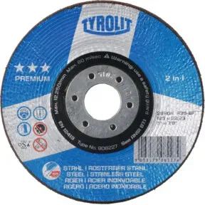 TYROLIT Schruppschleifscheibe PREMIUM*** RONDELLER,Ø 115 mm, Körnung: 24