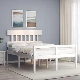 vidaXL Seniorenbett 140 x 200 cm Weiß