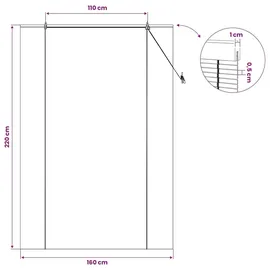 vidaXL Rollo Natur 160 x 220 cm Bambus/Braun
