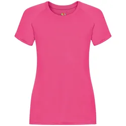 Fruit of the Loom Performance T Lady-Fit Damen T-Shirt Sport Shirt Fitness NEU, fuchsia, 2XL