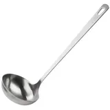 Fackelmann Chefkoch trifft Fackelmann Schöpflöffel – Zum Servieren und Schöpfen von Suppen und Eintöpfen, Edelstahl in mattem Look – Suppenkelle spülmaschinengeeignet