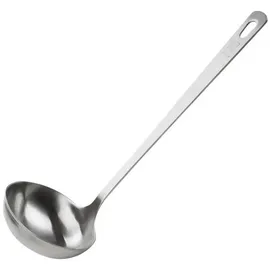 Fackelmann Chefkoch trifft Fackelmann Schöpflöffel – Zum Servieren und Schöpfen von Suppen und Eintöpfen, Edelstahl in mattem Look – Suppenkelle spülmaschinengeeignet