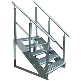 Kaminbau Mierzwa Treppe Freistehend 5 Stufen 120 cm Edelstahl