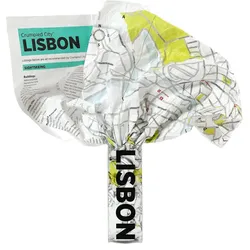 Crumpled City Lizbona Landkarte