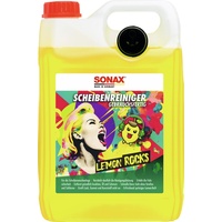 SONAX ScheibenReiniger gebrauchsfertig Lemon Rocks (5 Liter) entfernt Insekten-, Öl-, Silikon- und typische Straßenverschmutzungen | Art-Nr. 01605000