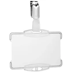 Durable Ausweiskartenhalter, mit Metallclip, Kunststoff, Rahmen transparent, 85 x 54 mm, 25 Stück