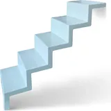 REKU Treppe Eleganz 60 5-stufig aus Polyester Meerblau