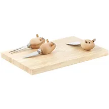 Kikkerland Käse-Set Schneidebrett Holz 1-tlg. 0 x 0 cm Braun