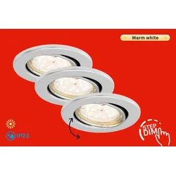 BRILONER LEUCHTEN LED Einbauleuchte "FIT DIM", weiß, Lampen