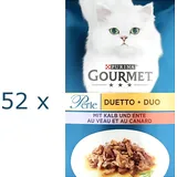 (EUR 8,67 / kg) GOURMET Perle Duetto mit Kalb und Ente in Sauce 52x 85 g