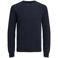 JACK & JONES Rundhalspullover JJEGLOBE (1-tlg) blau M