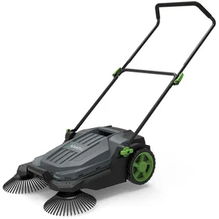 HEMMDAL Handkehrmaschine HKM65, manuell, Kehrbreite 650 mm, 2 Seitenbesen, höhenverstellbarer Griff