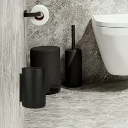 Zone Denmark Toilettenpapier Aufbewahrung hängend Wandmontage Design schwarz für 2 Rollen