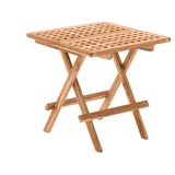 Dynamic24 Tisch 50x50cm Teak Esstisch Küchentisch Wohnzimmertisch Esszimmer Küche
