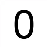 RZB Ziffer 0 sw 100mm 99222.013.0