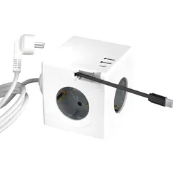 MicroConnect Power Cube 3 Schuko outlets 2 USB A ports 1 USB-C port - Zubehör St