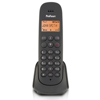 Profoon PDX300 Serie Schnurloses DECT-Telefon (Mobilteile: 1, DECT 1.8Ghz, Klarer DECT-Sound, speicher 50 Nr., Rückruffunktion, hörgerätetauglich) gelb|schwarz