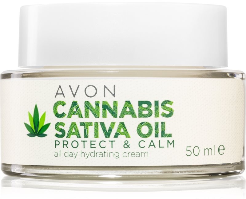 Avon Cannabis Sativa Oil Protect & Calm Feuchtigkeitscreme mit Hanföl 50 ml