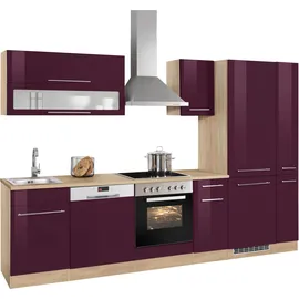 kochstation Küchenzeile KS-Eton 300 cm lila