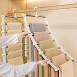 2 Stück Hosenbügel, Platzsparend für Hosen, Multifunktion für Kleider, Schals, Handtücher